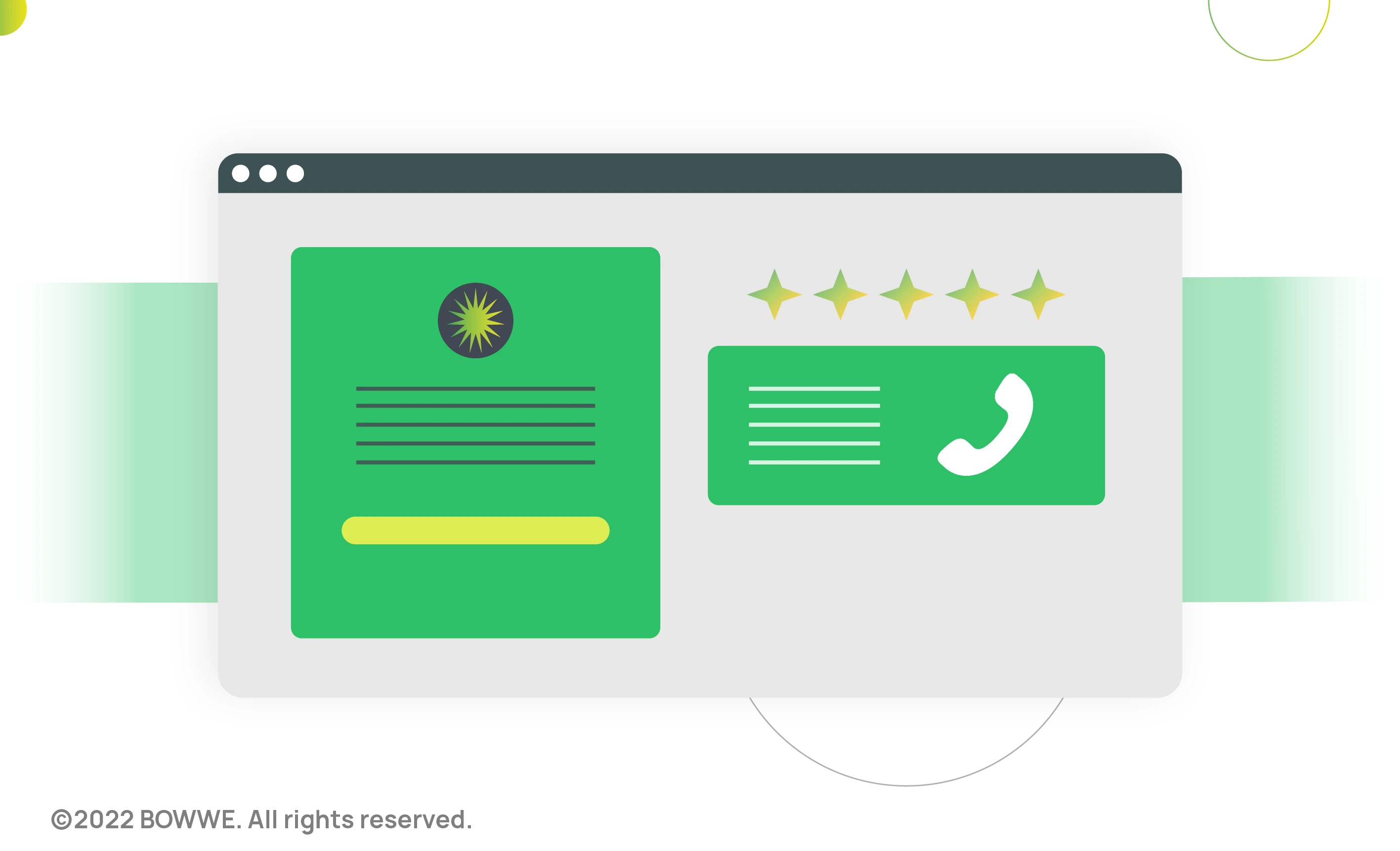 Grafika z układem landing page i danymi kontaktowymi